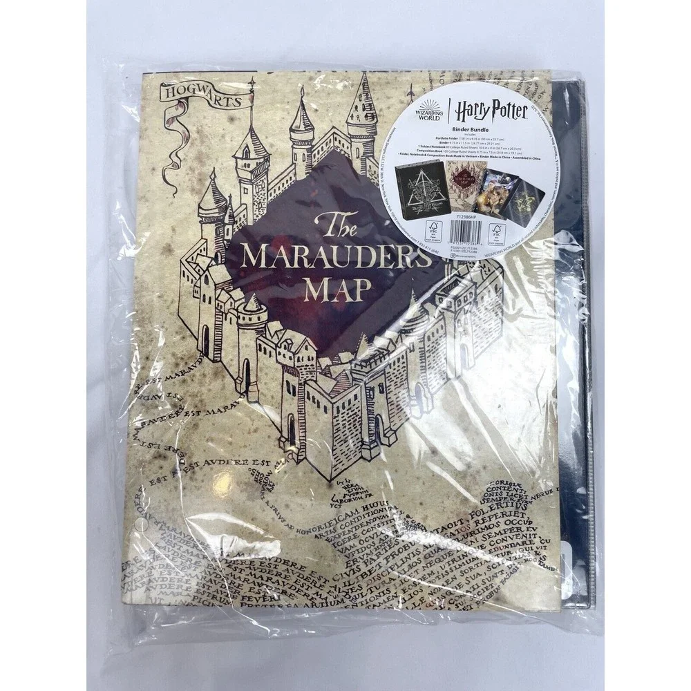 Harry Potter Binder Folder Composition Book 1 Subject Notebook School Set